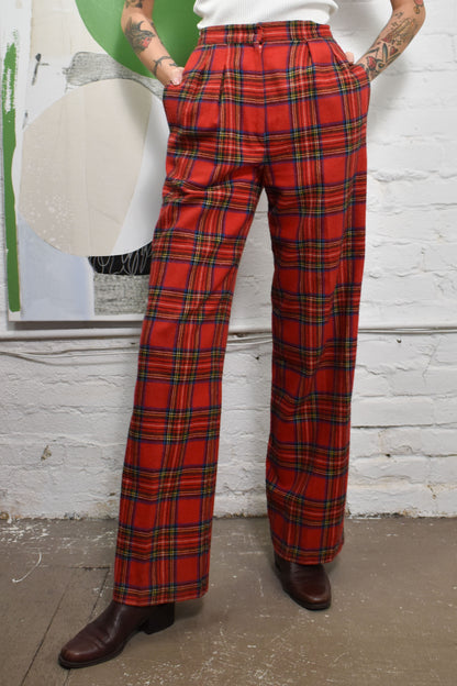 Vintage Tartan Plaid Trousers