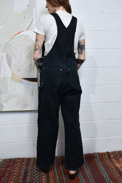 Vintage "Carhartt" Black Denim Workwear Overalls