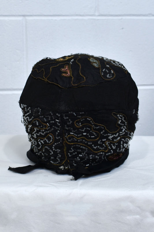 Vintage 1920s Beaded Turban Hat