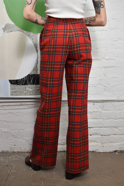 Vintage Tartan Plaid Trousers