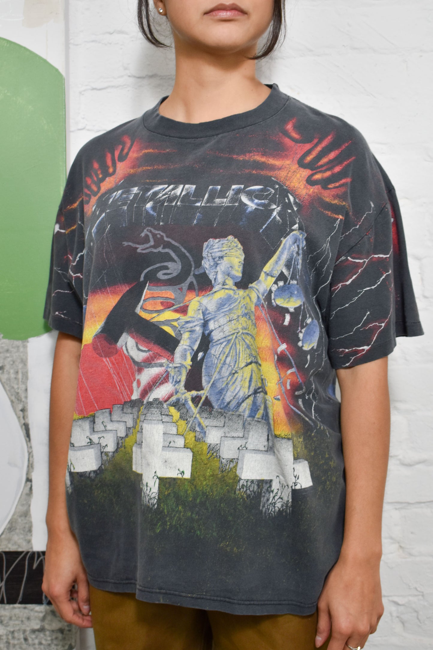 Vintage 1991 Metallica All Over Print Album T-Shirt