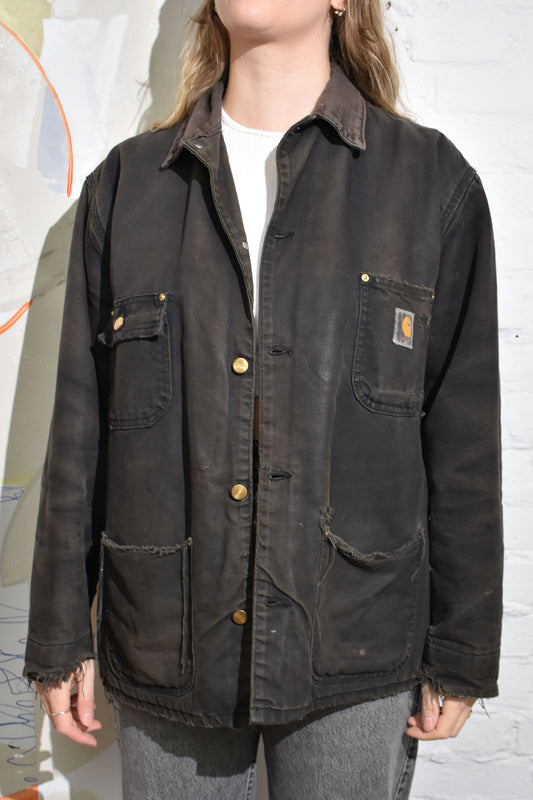 Vintage "Carhartt" Black Chore Jacket