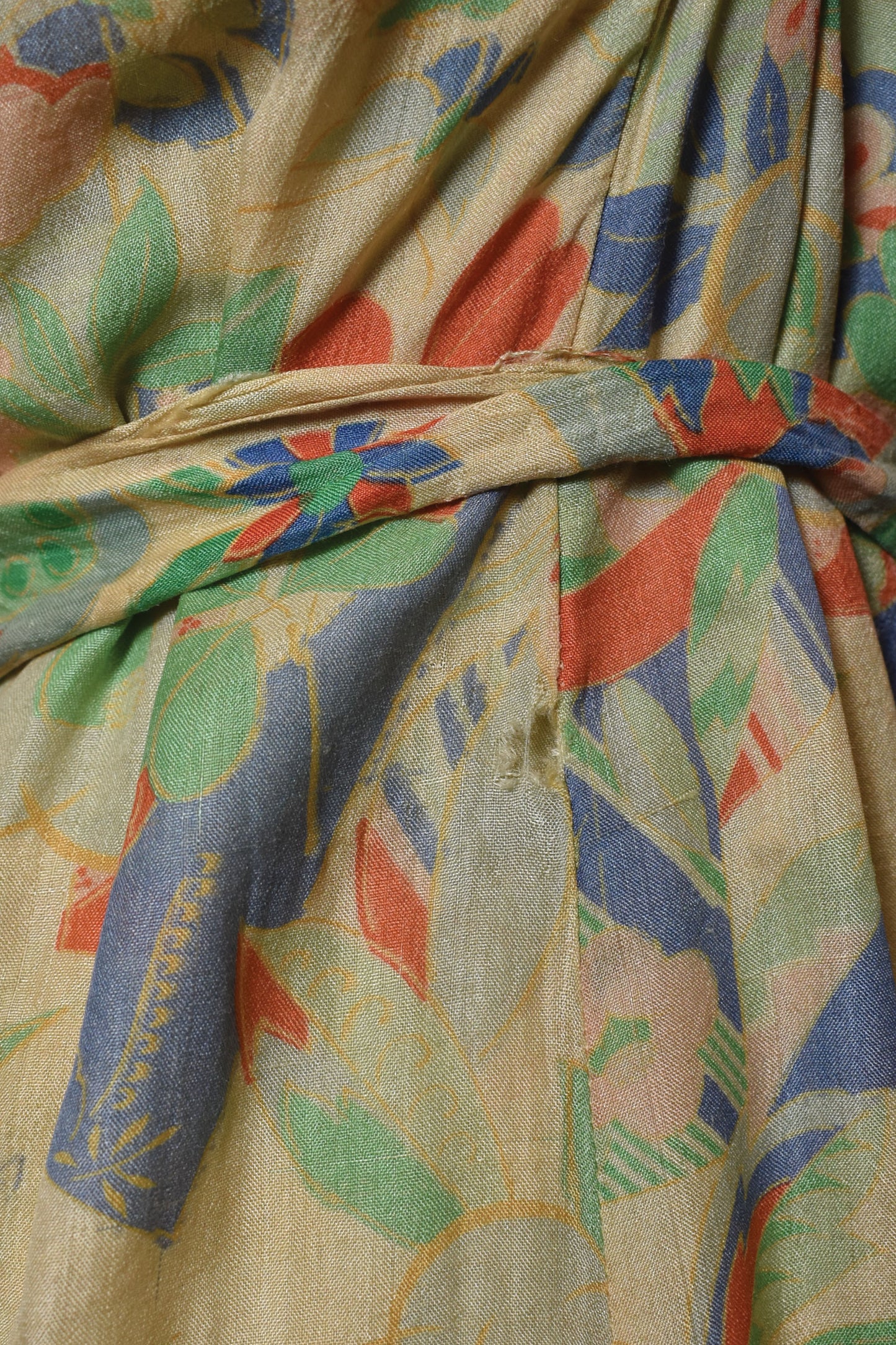 Antique 20s Silk Floral Robe