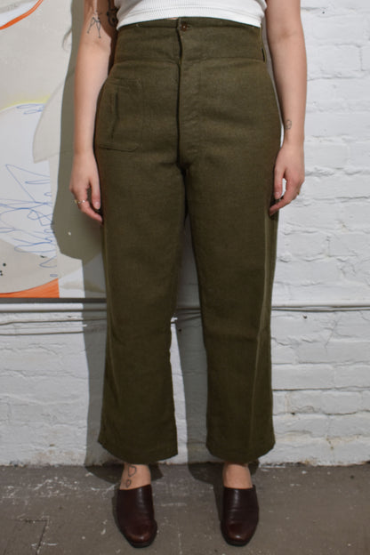 Vintage 50s Army Wool Cargo Pants