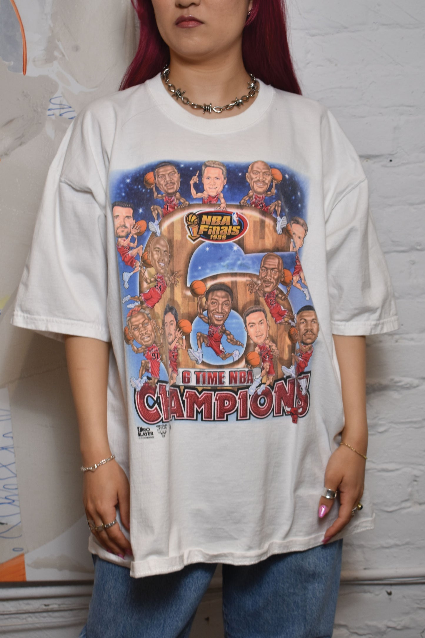 Vintage 1998 Chicago Bulls NBA Finals 6 Time T-Shirt