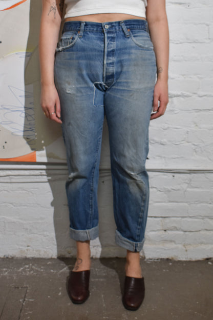 Vintage 70's "Levis" 501 Selvedge Blue Jeans