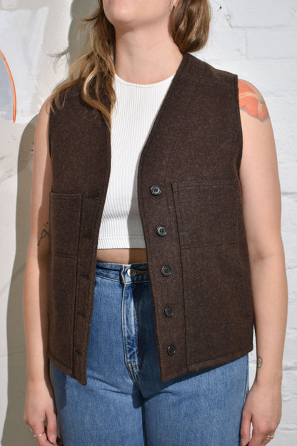 Vintage "Filson" Brown Wool Mackinaw Vest