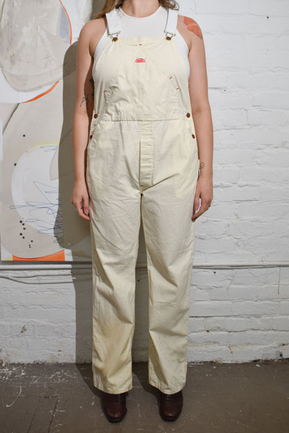 Vintage "Round House" Cream Painter Overalls