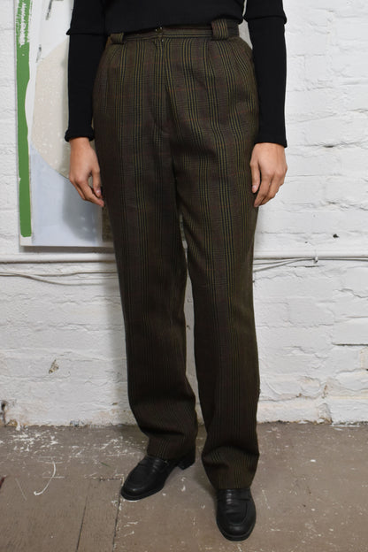 Vintage 90's "Bill Blass Sport" Plaid Wool Trousers