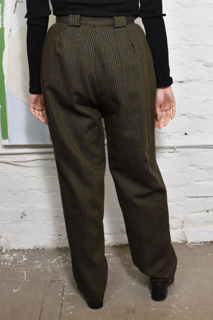 Vintage 90's "Bill Blass Sport" Plaid Wool Trousers