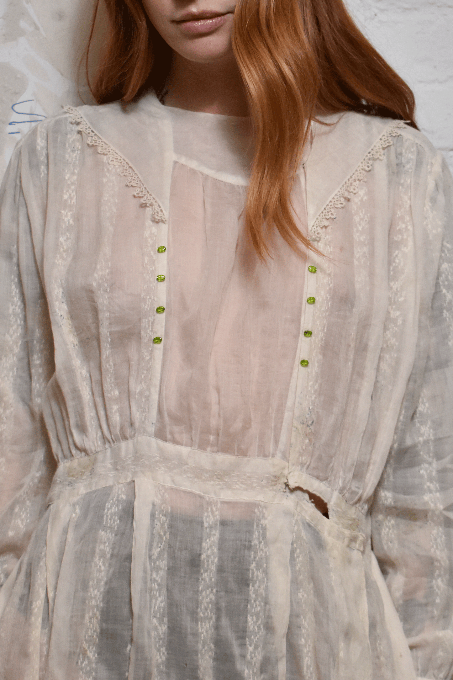 Vintage Antique Gauze Cotton Dress