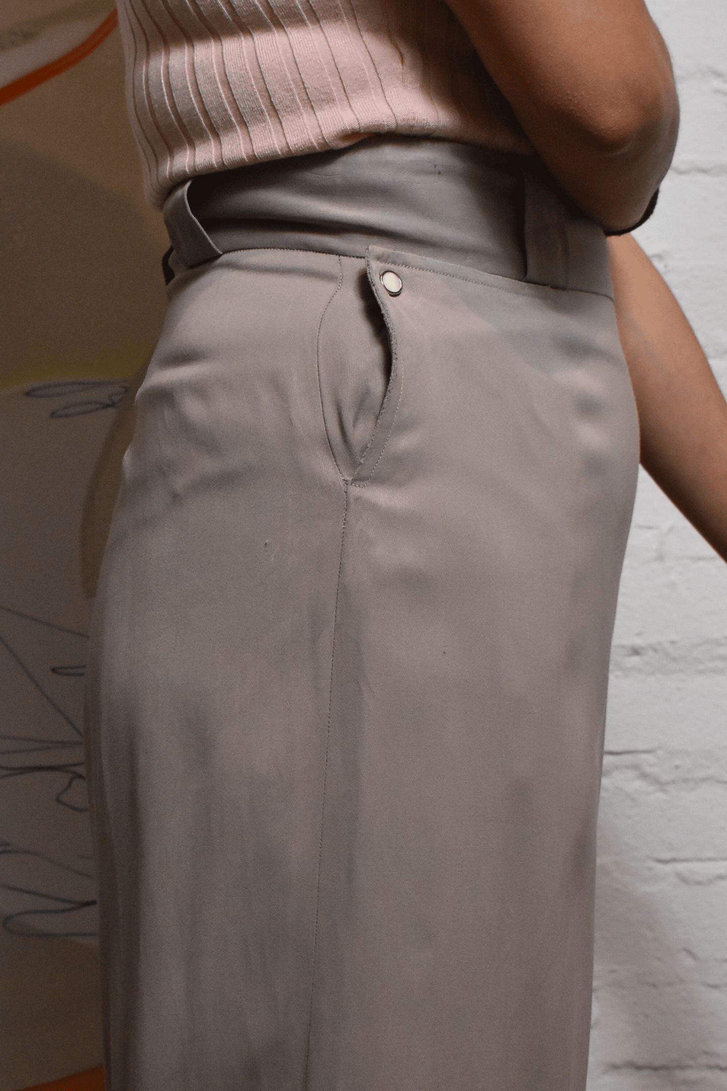 Vintage 1940s Silver High Waisted Trousers
