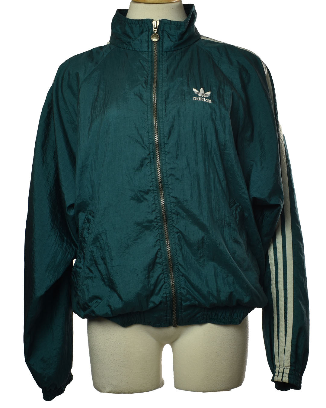 Vintage 90s Adidas Track Suit in Emerald Green Nylon Size M