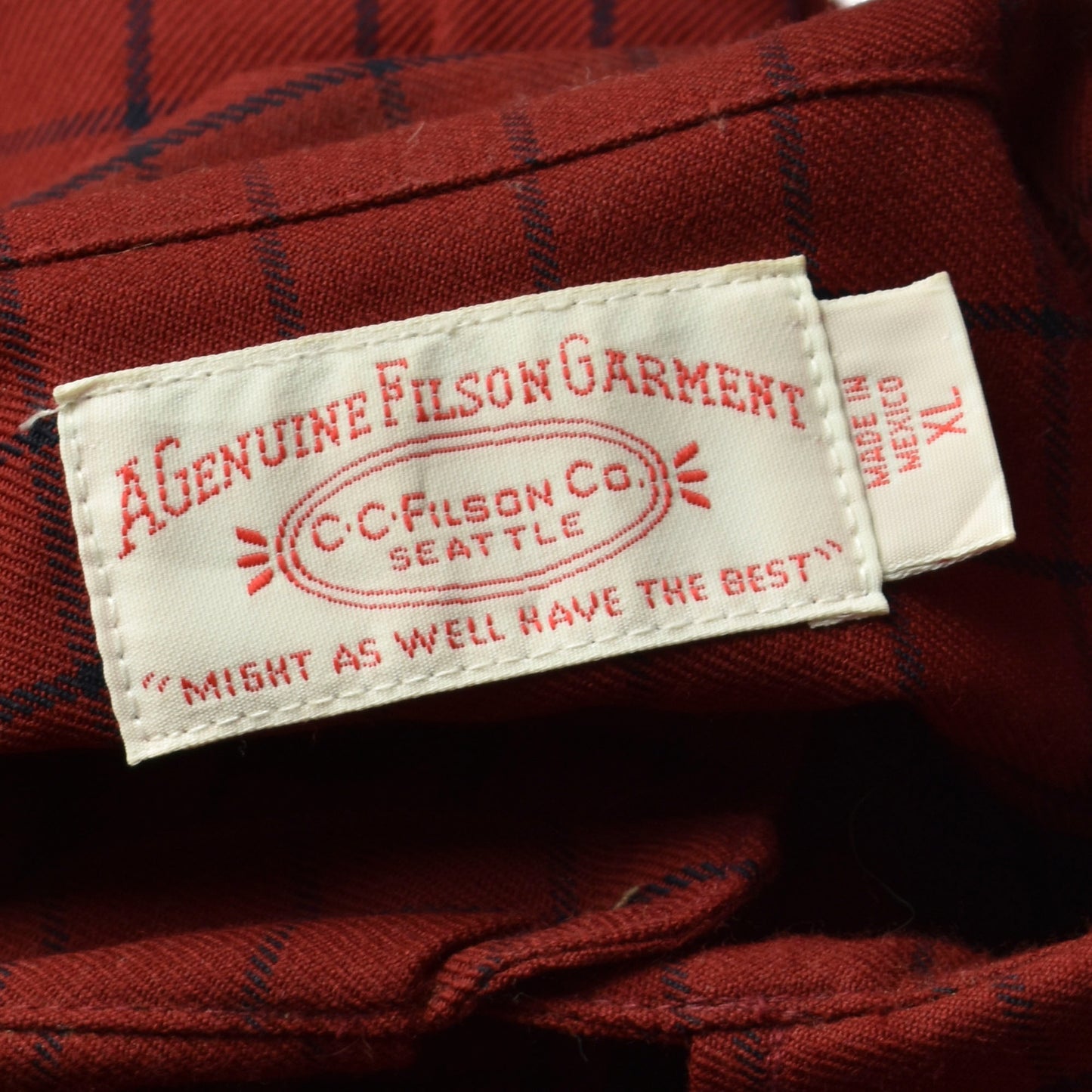 Vintage Genuine Filson Garment Filson Co. Wool Plaid Size XL Shirt