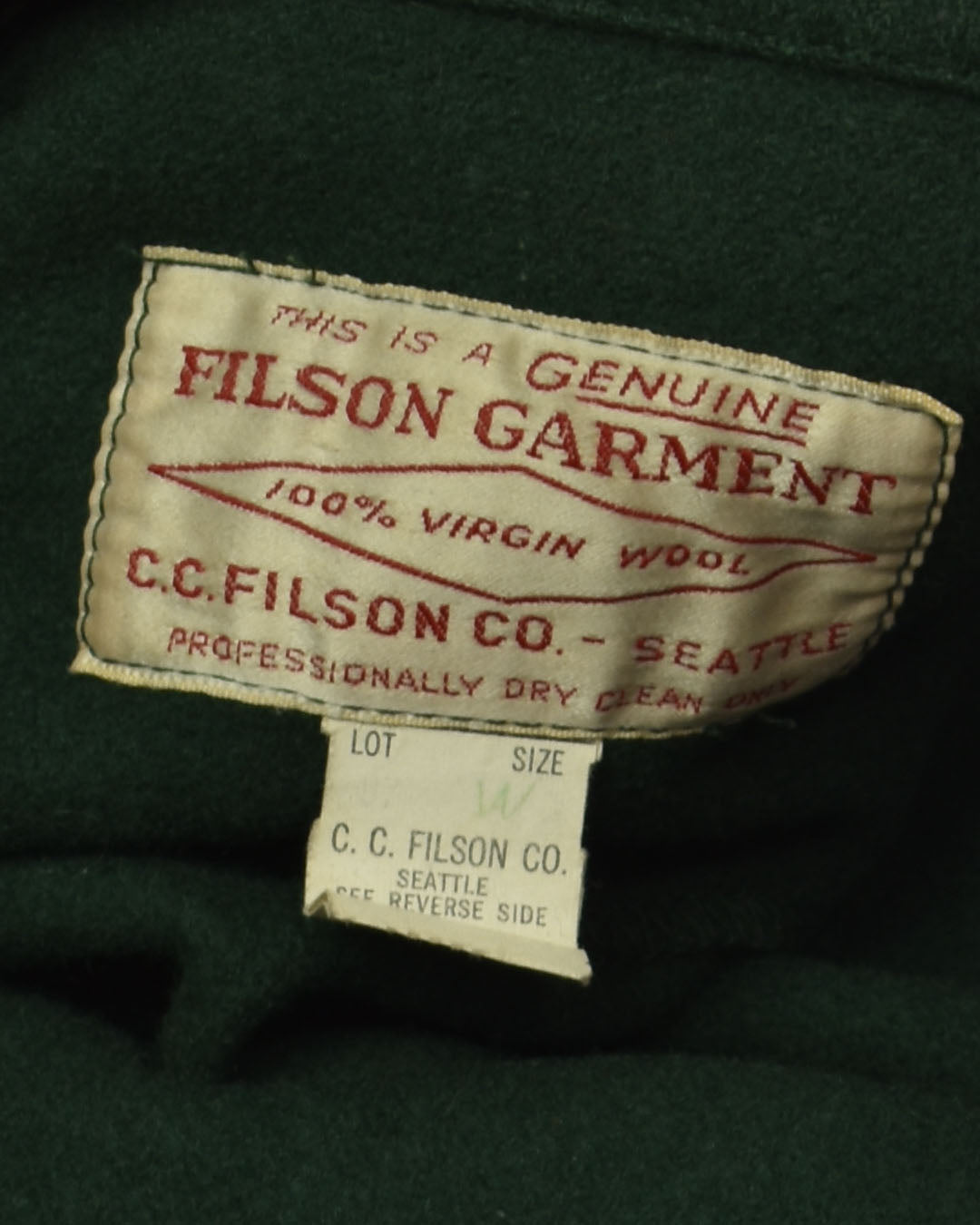Vintage 80s Filson Wool Jacket - Forest Service Department - Made in USA