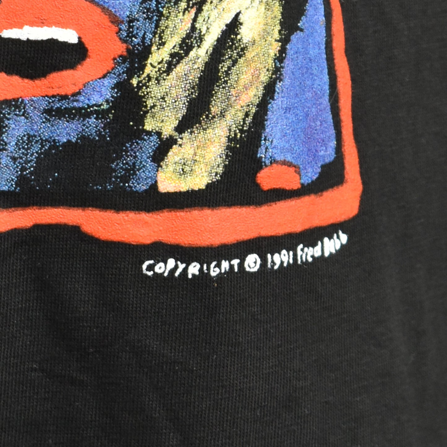 Vintage 1991 90s Pop Art Fred Babb "Art Can't Hurt You" Single Stitch T-shirt - Made in USA - Size L