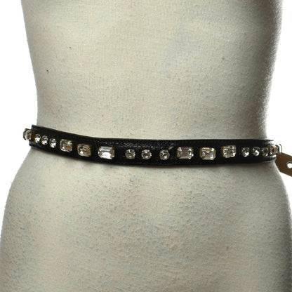 Miu Miu Bedazzled Leather Belt