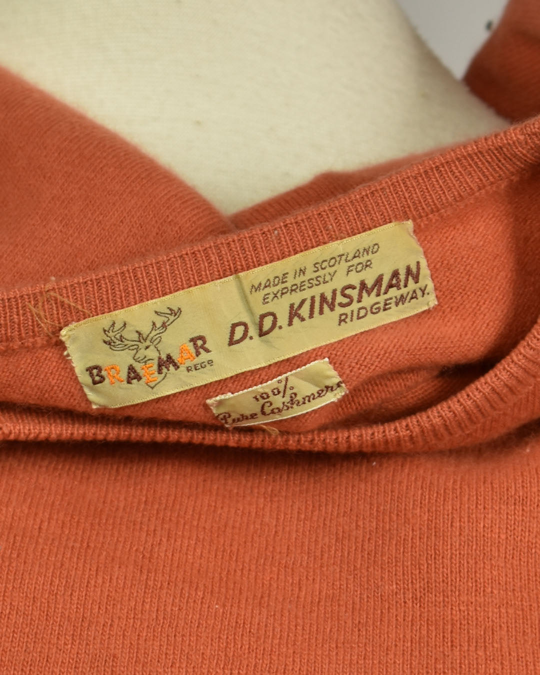 Vintage 50s Braemar Cashmere Short Sleeve Sweater Made in Scotland