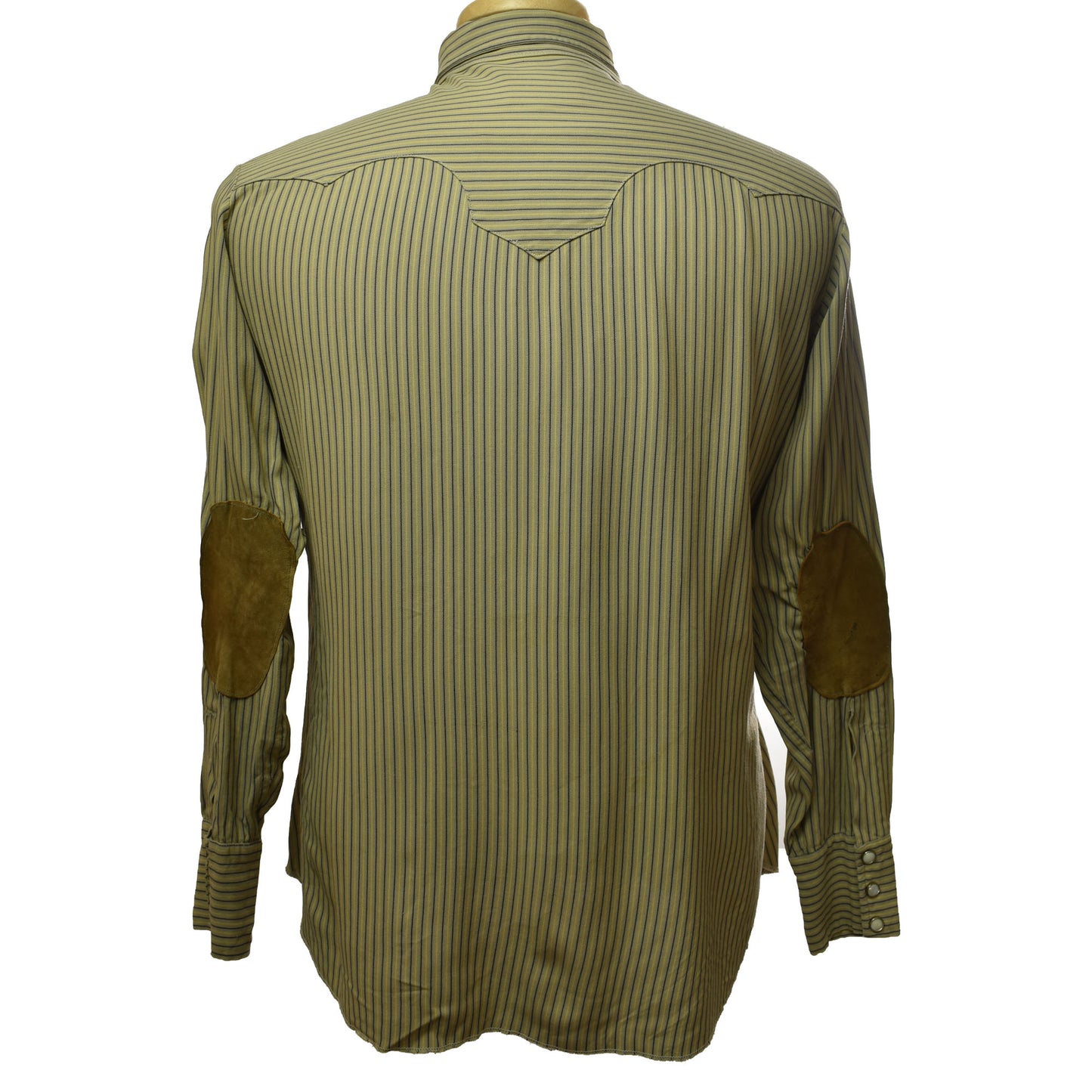 Vintage 50s Tailored By California Ranchwear Western Stripped Snap Button Up - Made In USA
