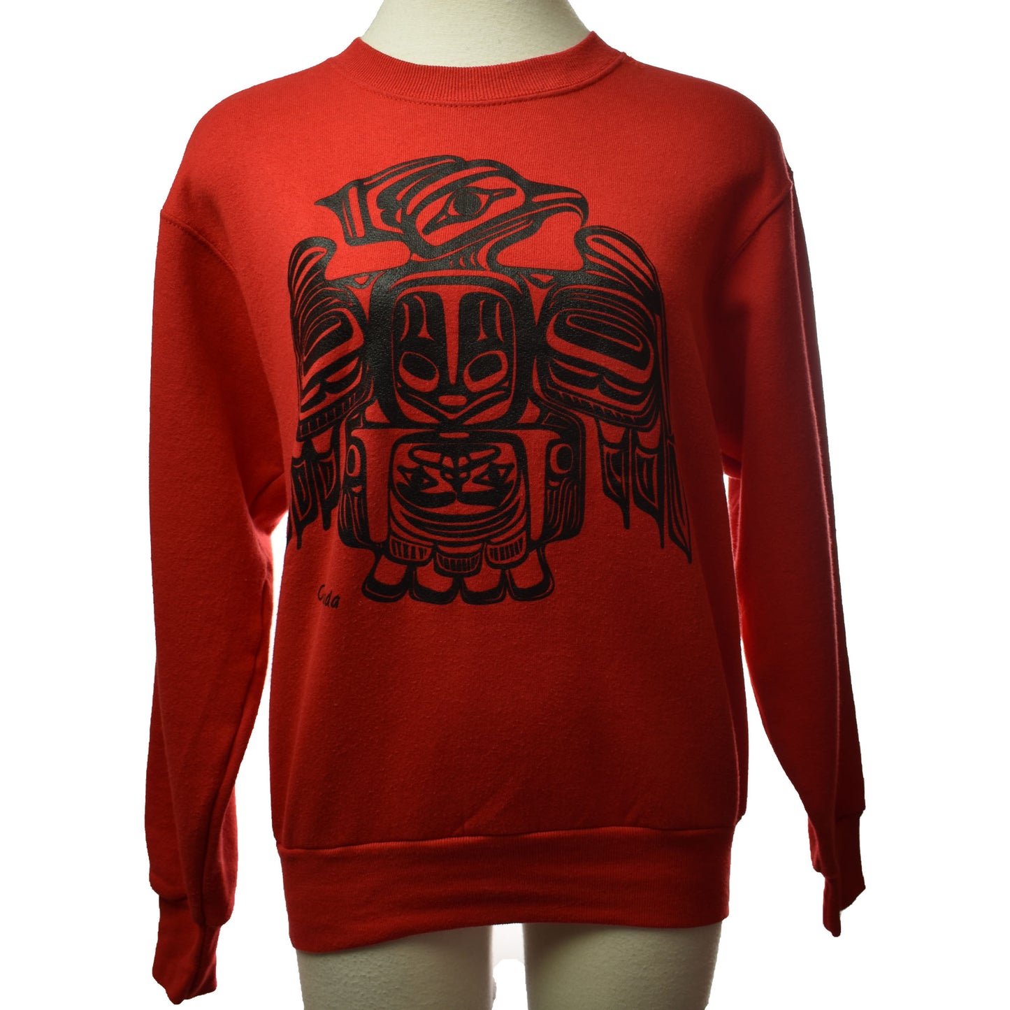 Vintage 80s Indigenous Art Sweatshirt - Size Small Made in Canada Crewneck