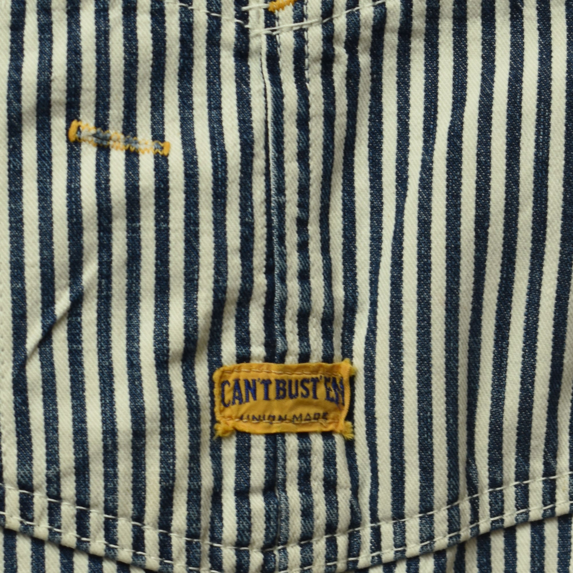 Vintage 1940's Lee Can't Bust Em' Union Made Carpenter Pinstriped Overalls