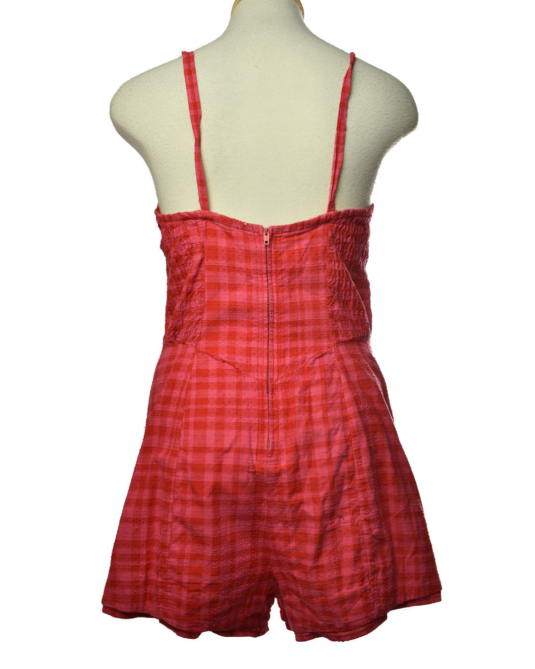 Vintage 50s Playsuit Plaid Cotton Swimsuit by Catalina Pin Up Romper