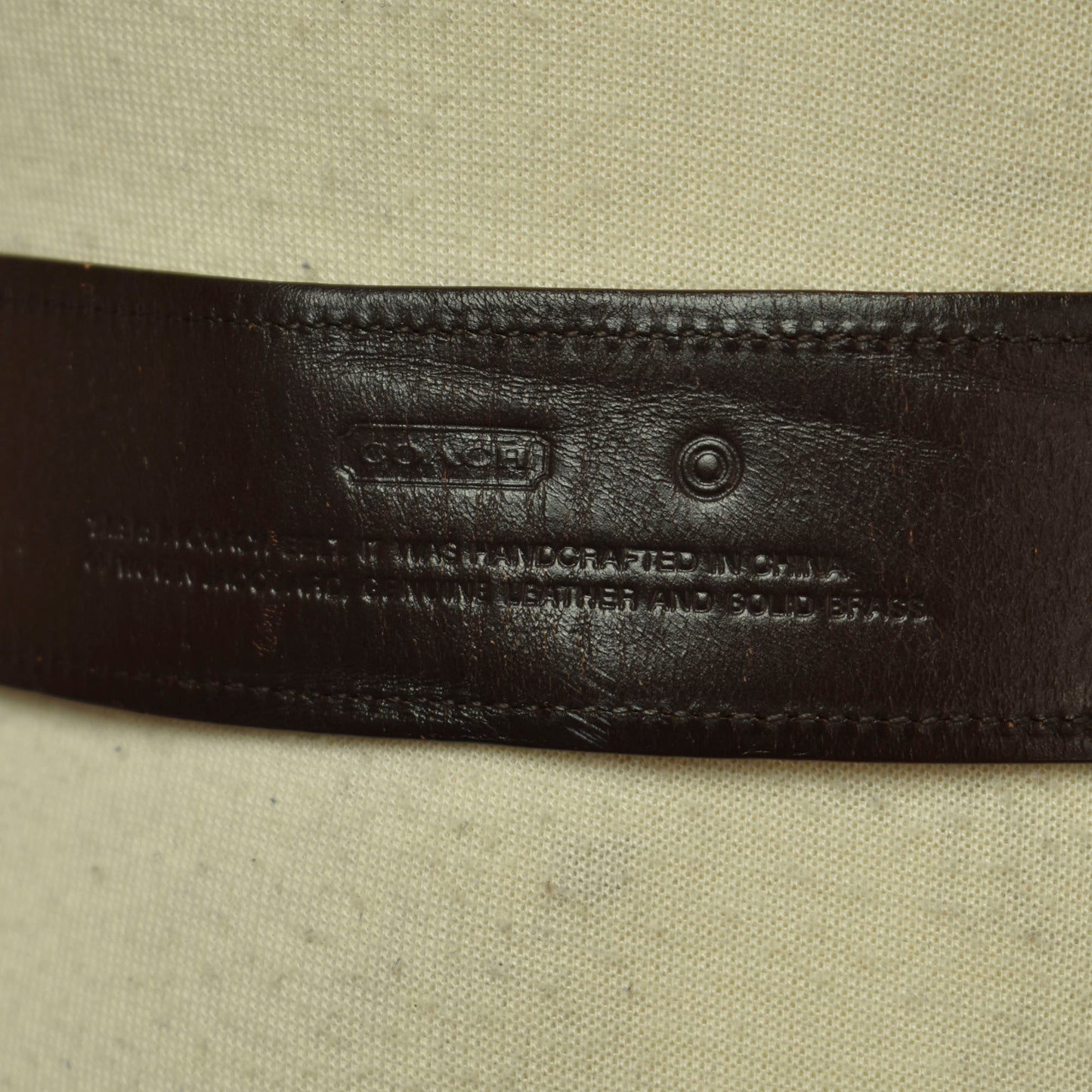 Authentic Signature Coach Woman’s Leather Belt