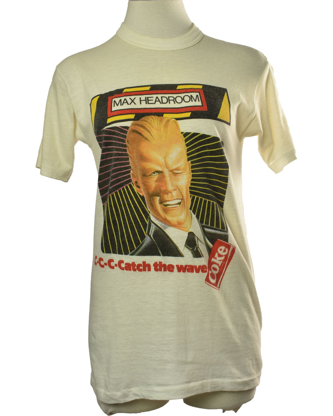 Vintage 90s Max Headroom Coke Single Stitch T-shirt Made in USA Size S