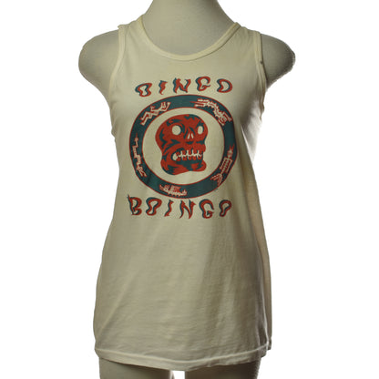 Vintage 1985 Oingo Boingo Skullhead Graphic 100% Combed Cotton Tank Top - Size Large