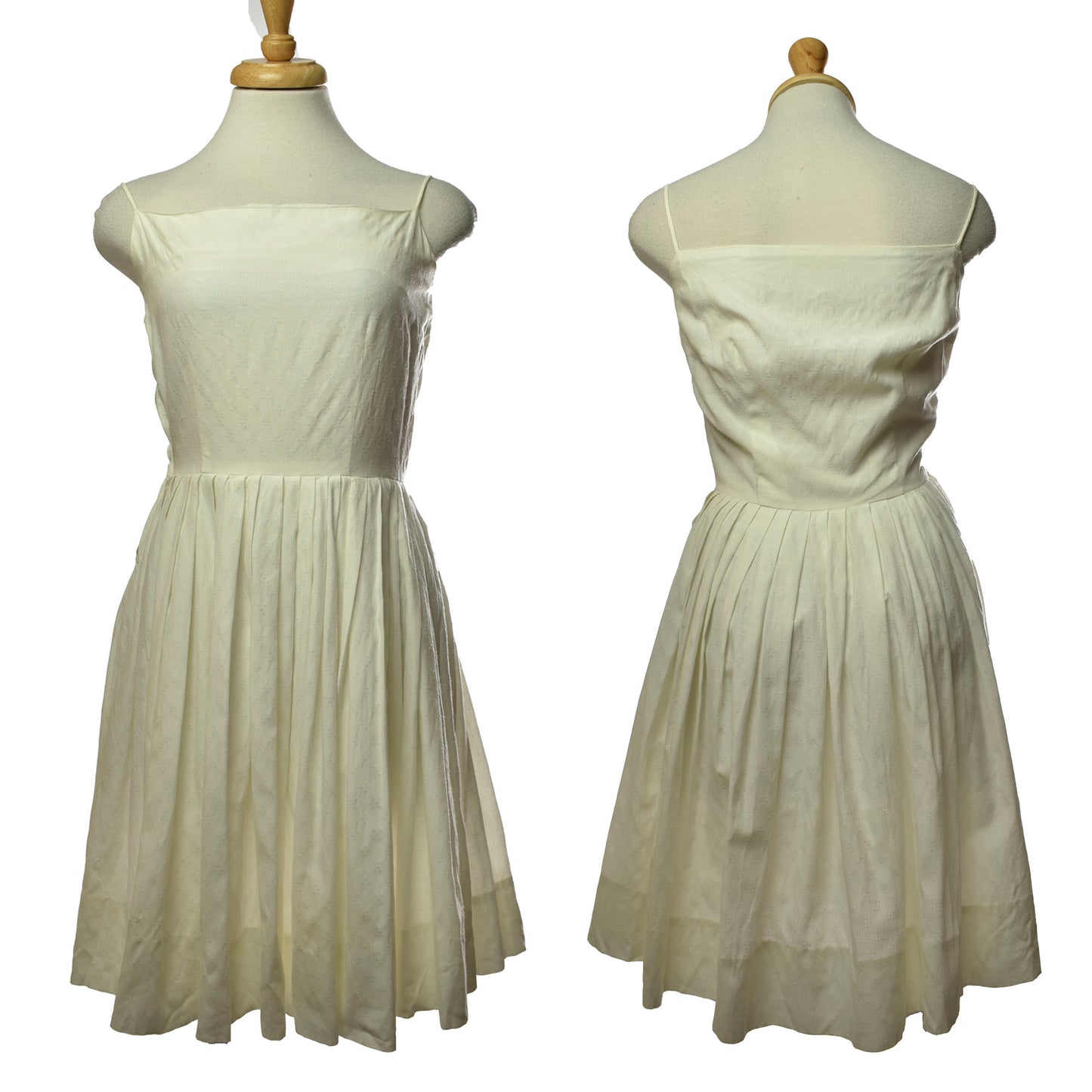 Vintage 50s Cotton Diamond Pattern Dress & Long Vest Set