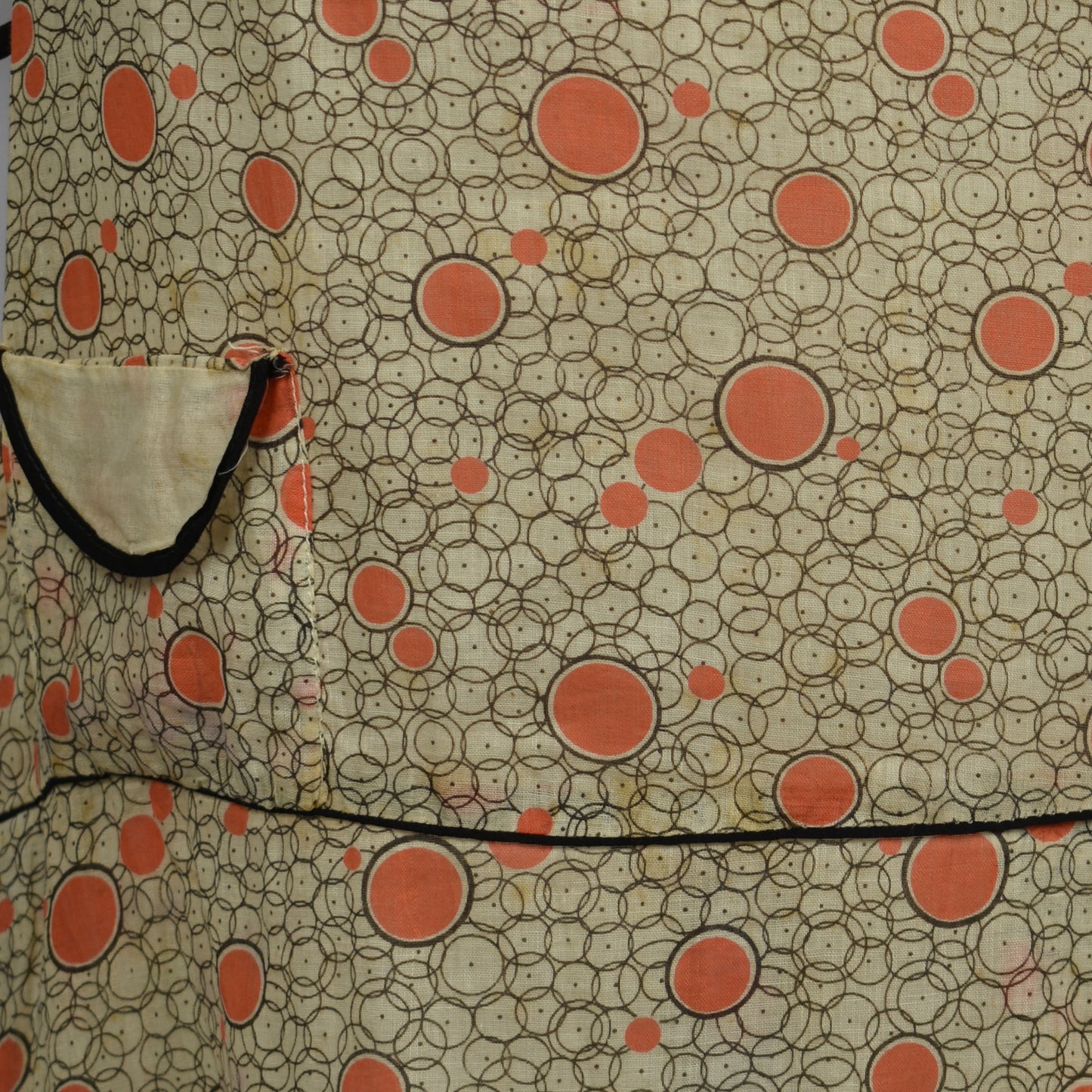 Vintage 20s True Vintage Cotton Dress - Incredible Collar & Pocket Detail