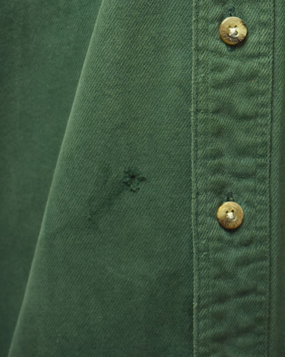 Vintage 80s Genuine Filson Garment Dark Green Long Sleeve Button Up Shirt Size L - Chamois