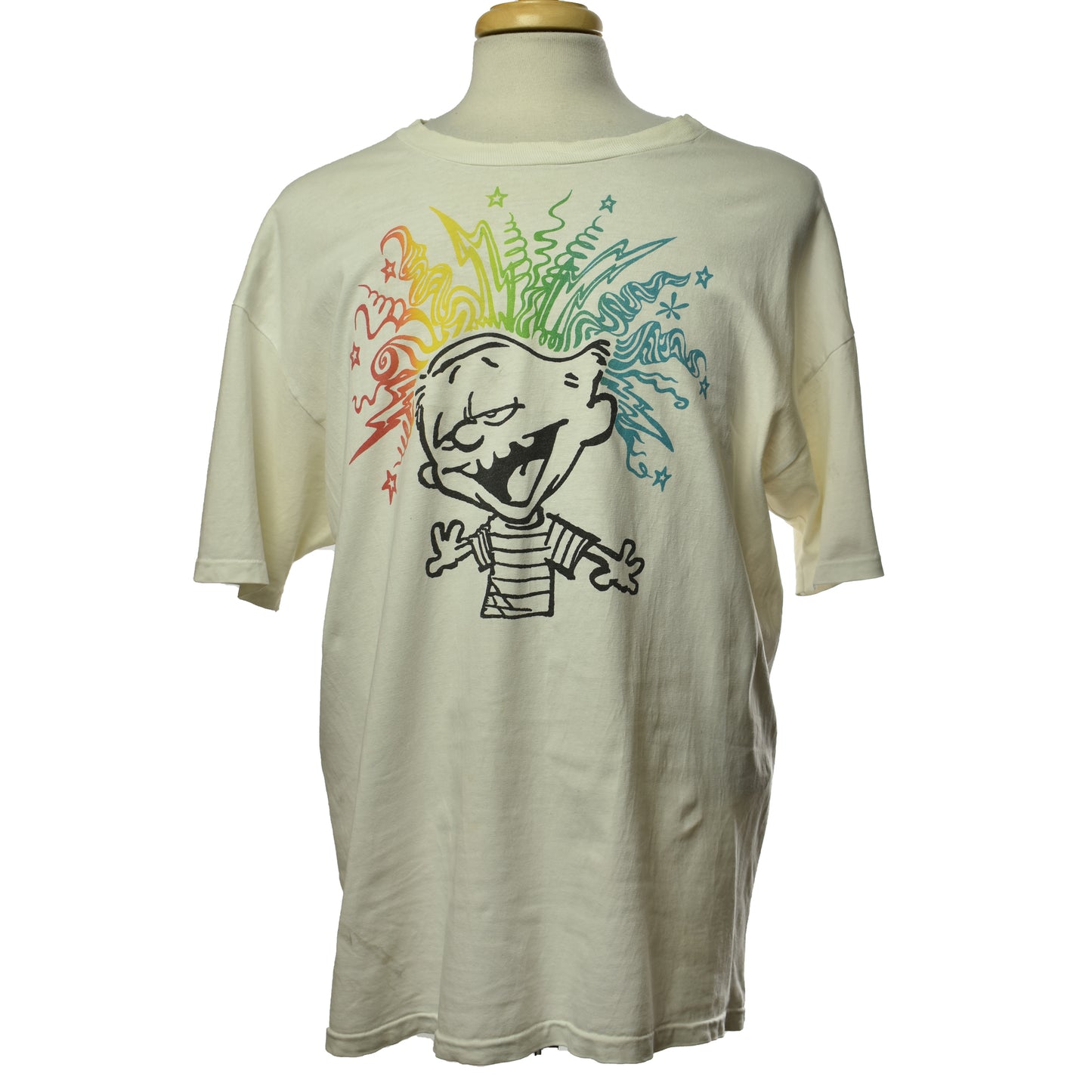 Vintage Grateful Dead Calvin and Hobbes "Never Had Such a Good Time" Single Stitch Graphic Hanes Beefy T 100% Cotton Made in USA
