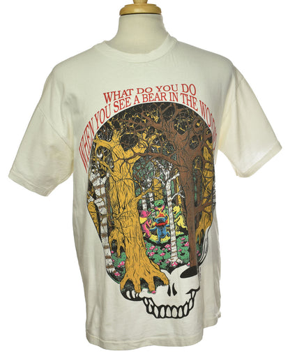 Vintage RARE 90s Grateful Dead What Do You Do When You See a Bear In The Woods? Play Dead T-shirt Single Stitch Size L