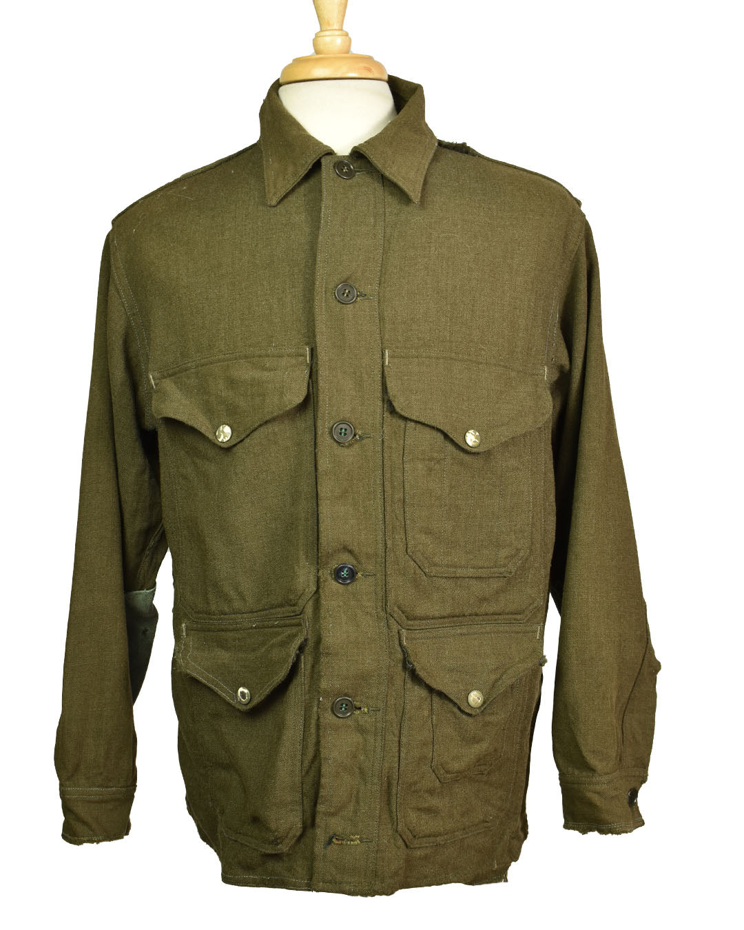 Vintage C.C. Filson Co Mackinaw Cruiser Coat Virgin Wool Green Mens Jacket Made in USA