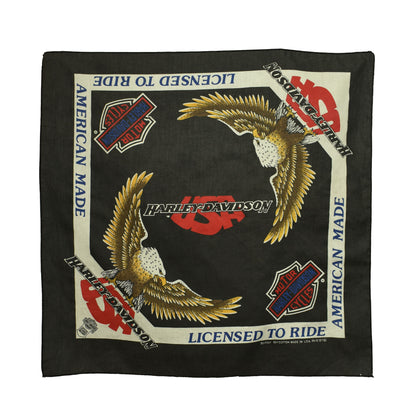 Vintage Harley Davidson Licensed To Ride Eagle Bandana RN 15187 Made in USA