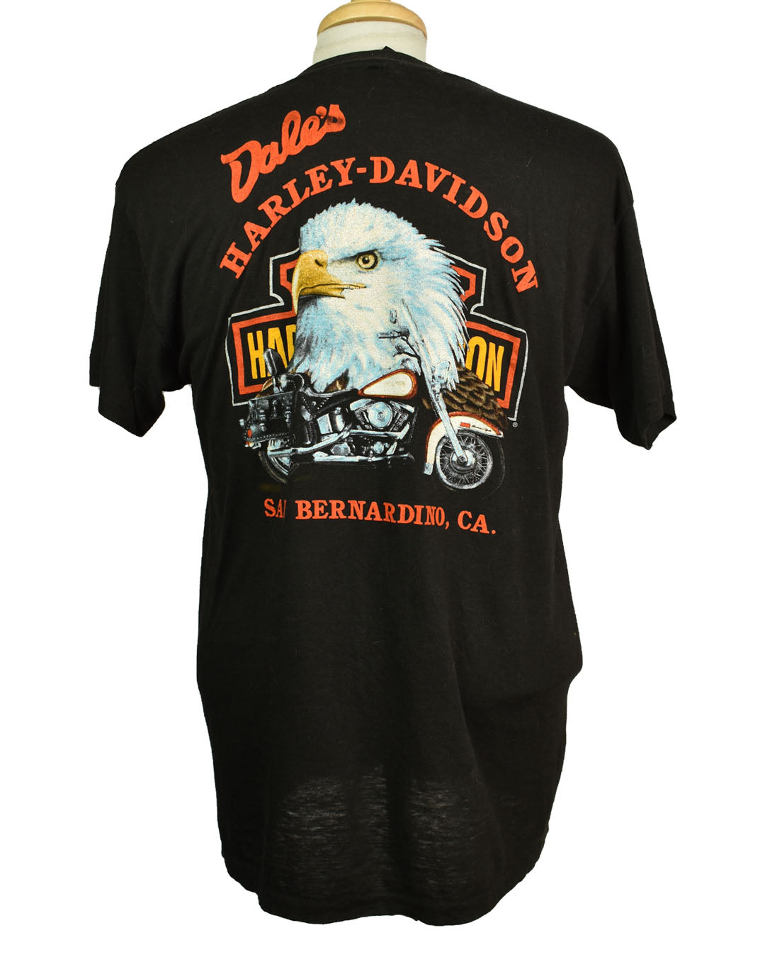 Vintage 1987 Harley Davidson 3D Emblem Eagle Single Stitch T-Shirt Size XL