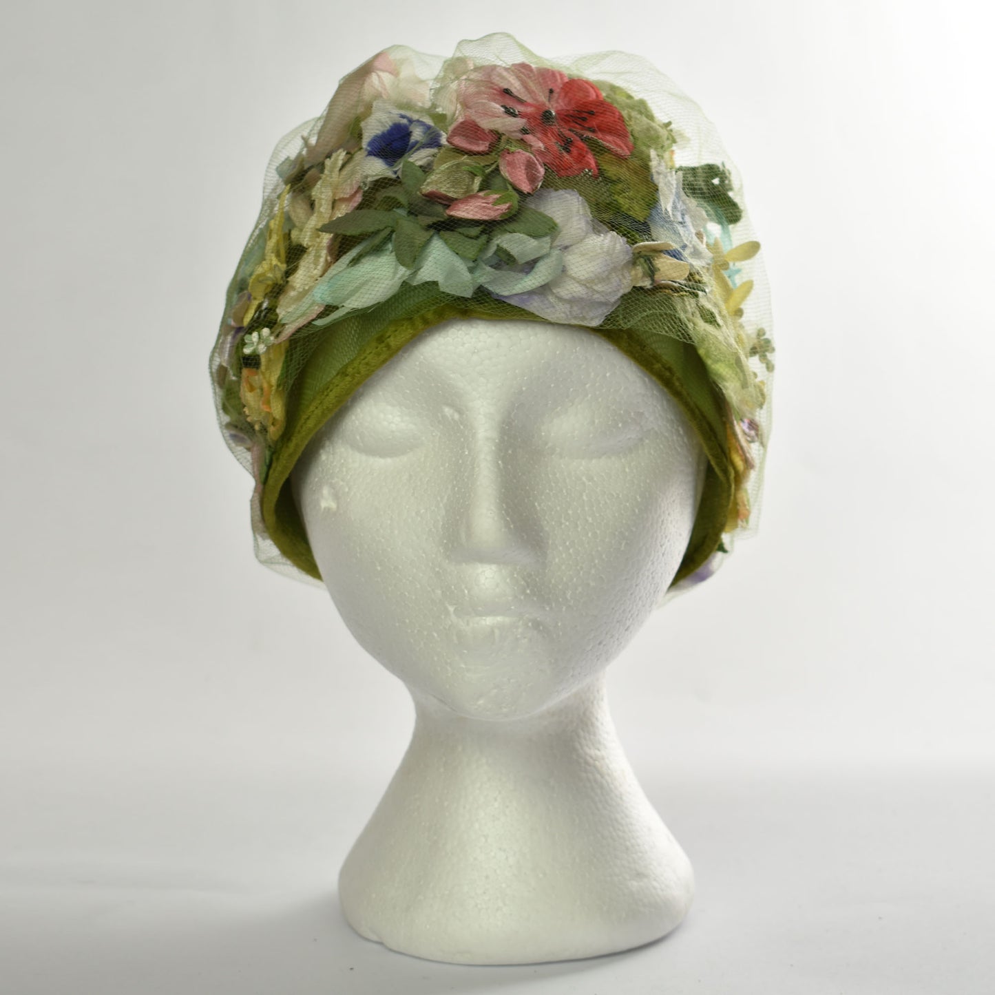 Vintage 50s Ungar Mauve 3D Flower Hat