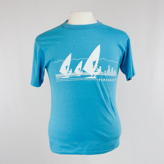 Vintage 80s Vancouver Tourism T-shirt Windsurfers