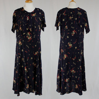 Vintage Stunning 1920's Floral Drop Waist Dress