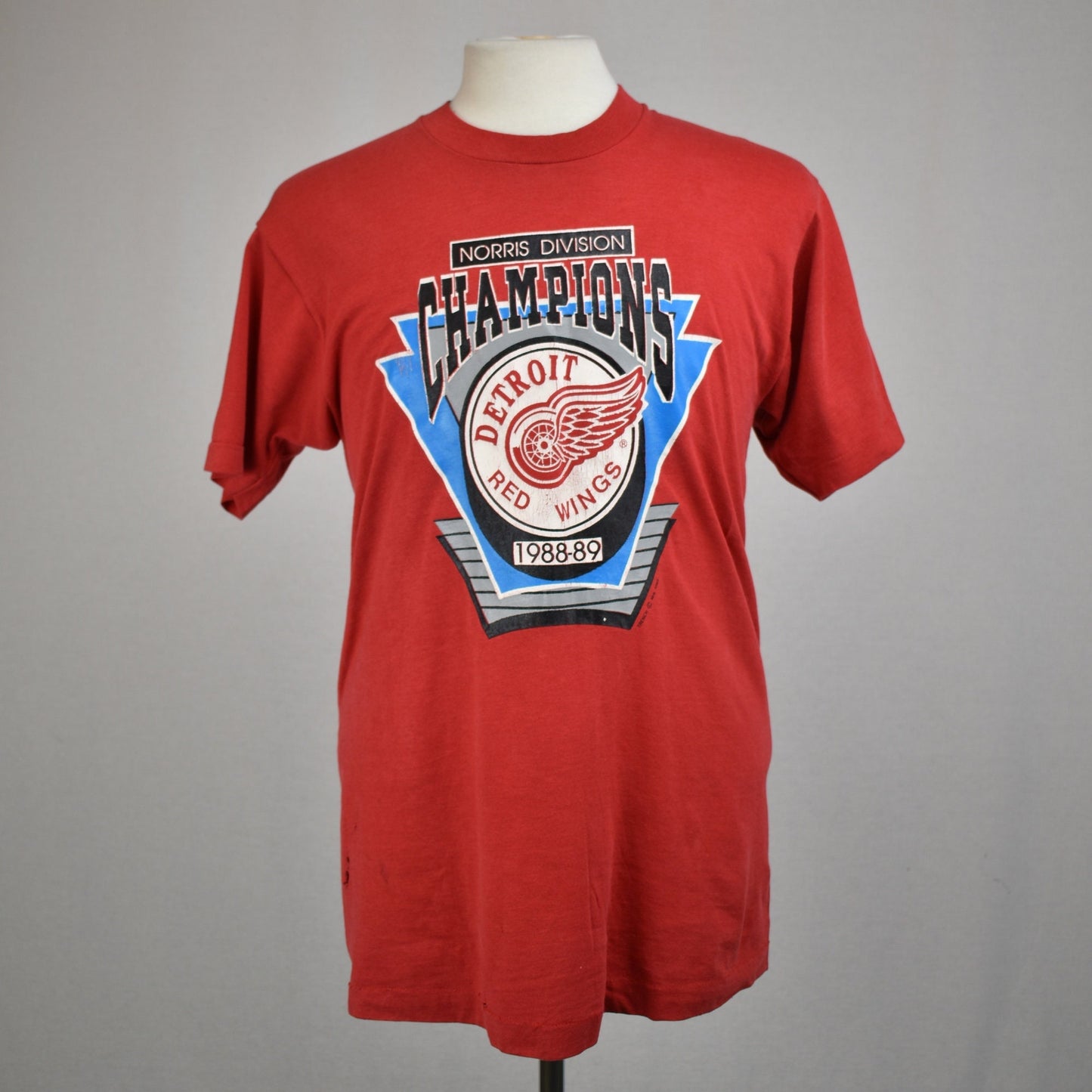 Vintage Detroit Red Wings 1988/89 NHL Champions Single Stitch T-shirt