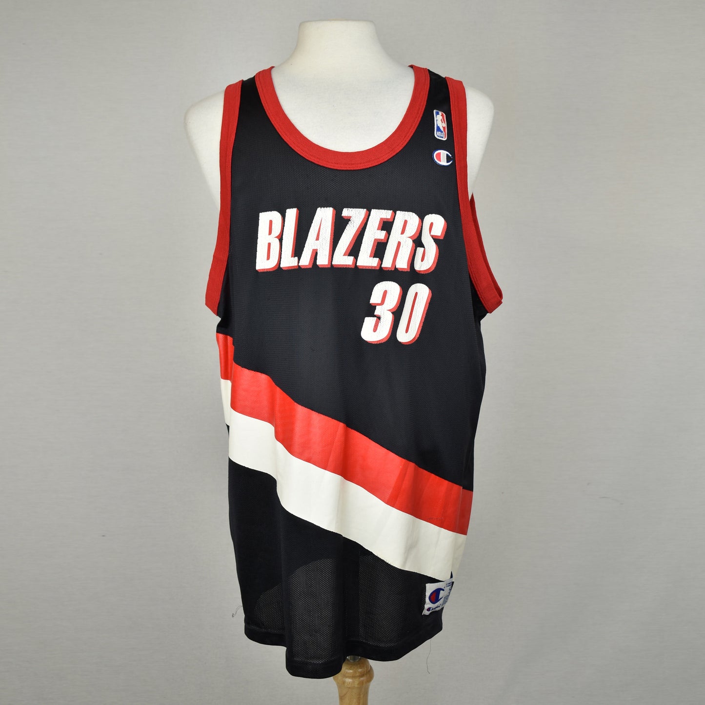 Vintage 90s Portland Blazers Jersey - Champion - #30 Wallace - Size 52 - NBA