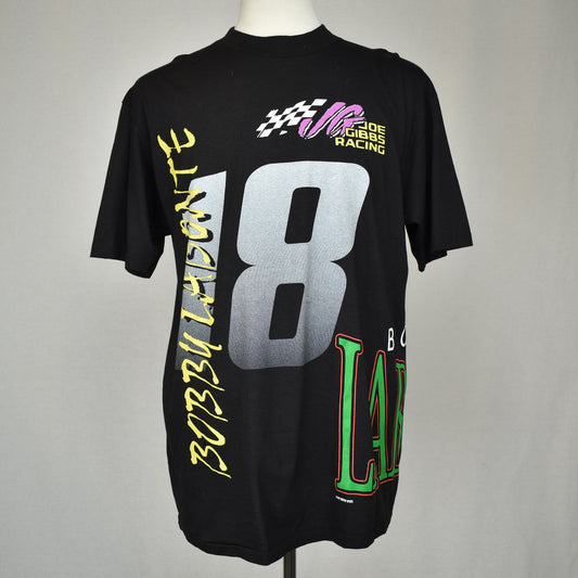 Vintage 90s Nascar Tee - Joe Gibbs Racing Bobby Labonte T-shirt - 1997 Redline Sports - Single Stitch - Fast - Big Print