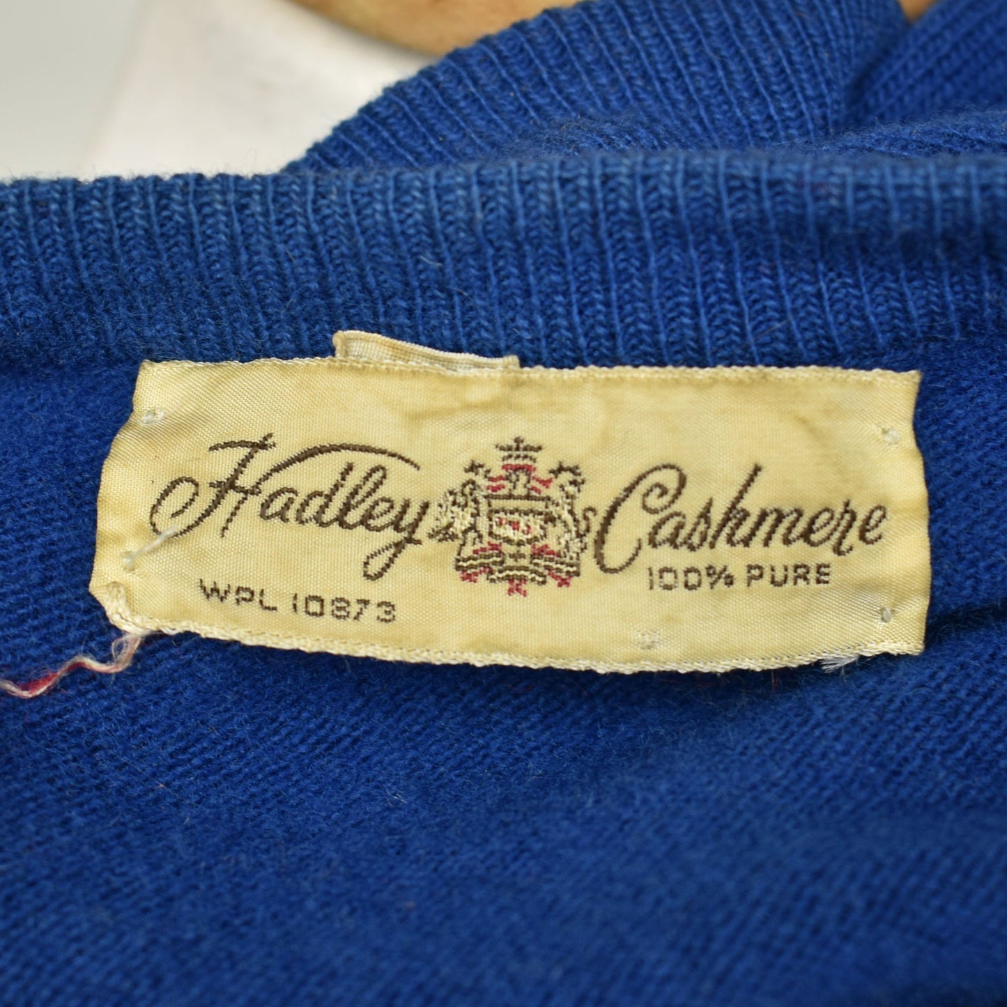 Vintage 60s Cashmere Cardigan Sweater by Hadley in Blue