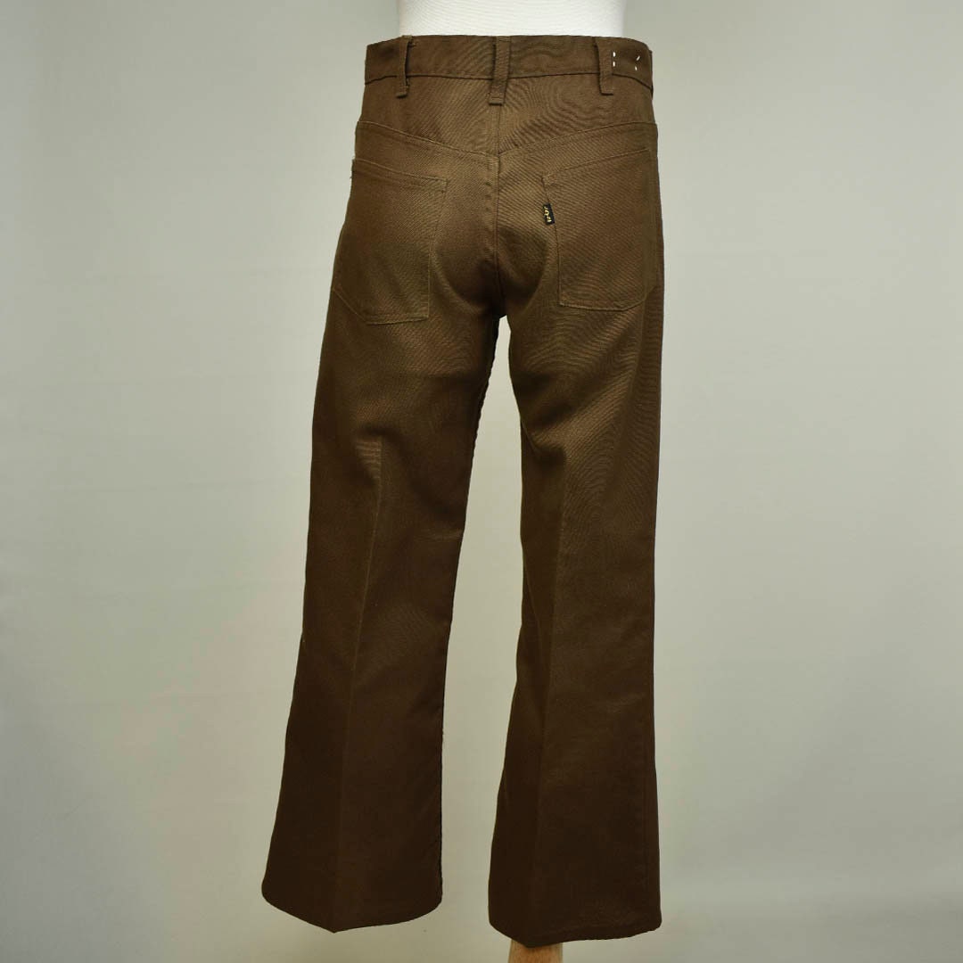 60s 70s Vintage Big E LEVIS STA-PREST - Vintage Flare Pants - Wrinkle Resistant - 30" Waist