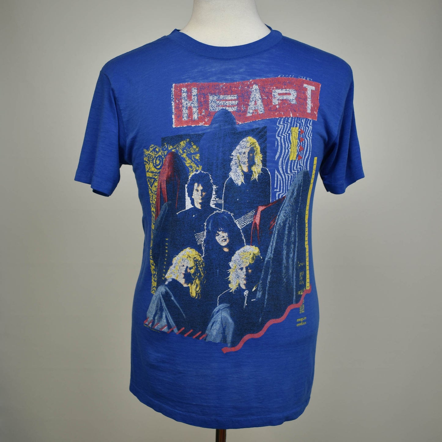 80s Paper Thin Heart Band T-shirt - Single Stitch - Fits Like Medium