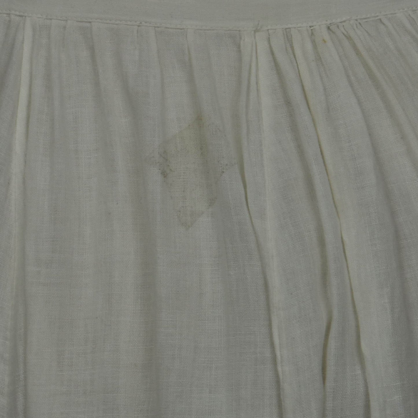 Vintage Petticoat Cotton White Voile Lace Long Victorian Pioneer Era Antique Skirt
