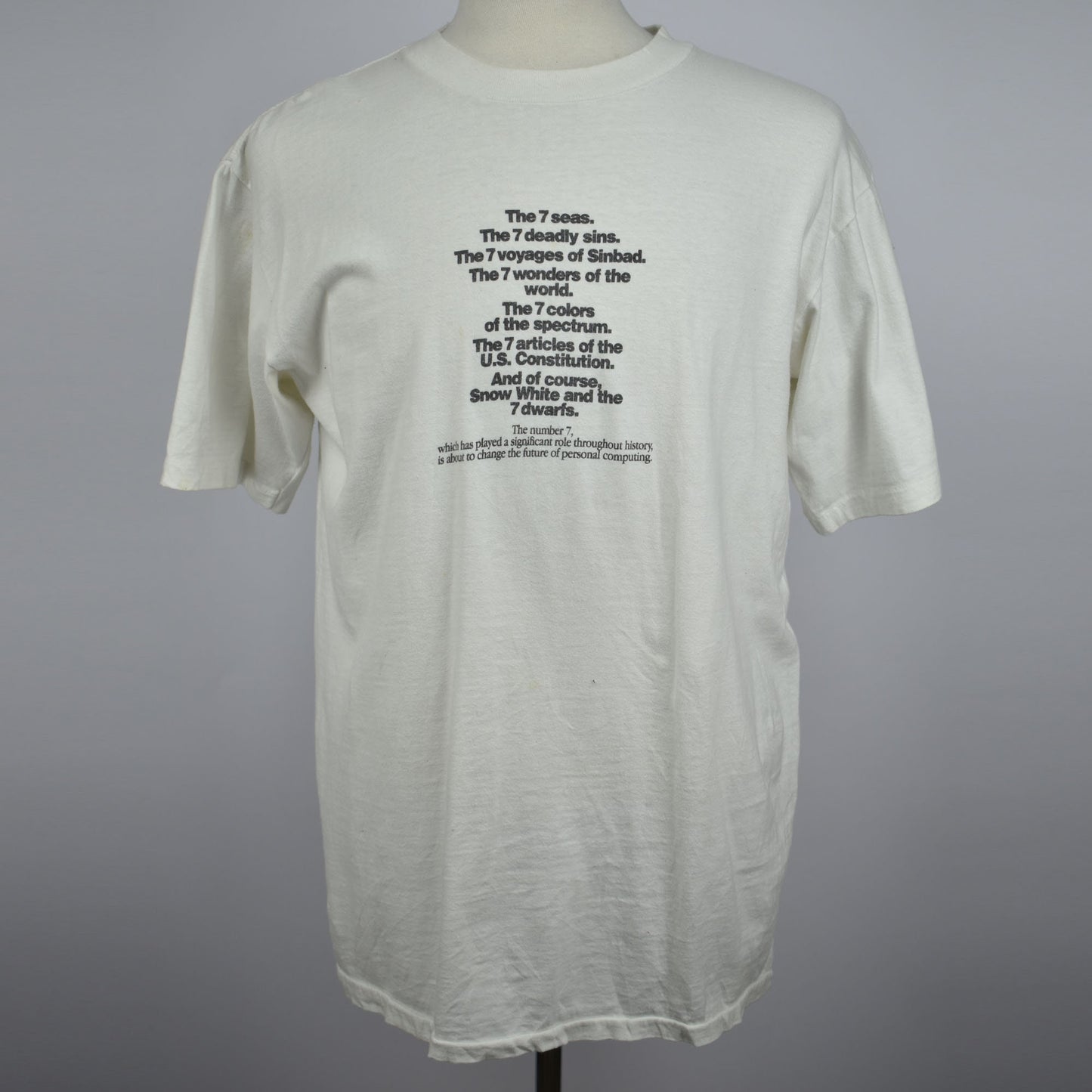 Vintage Very Rare 1991 Apple System 7 for Macintosh. History in the Making Single Stitch T-shirt