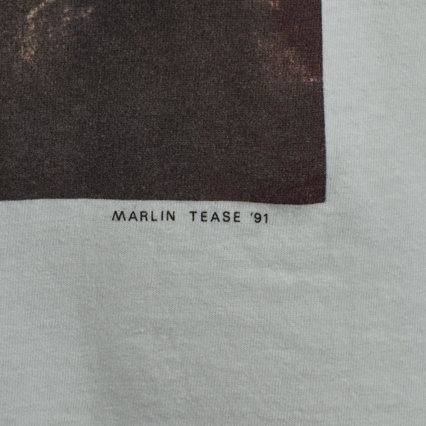 Vintage 1991 "Mona Lisa" Marlin Tease Printed Signal Mega-Tee Made in USA 100% Cotton- Size Large