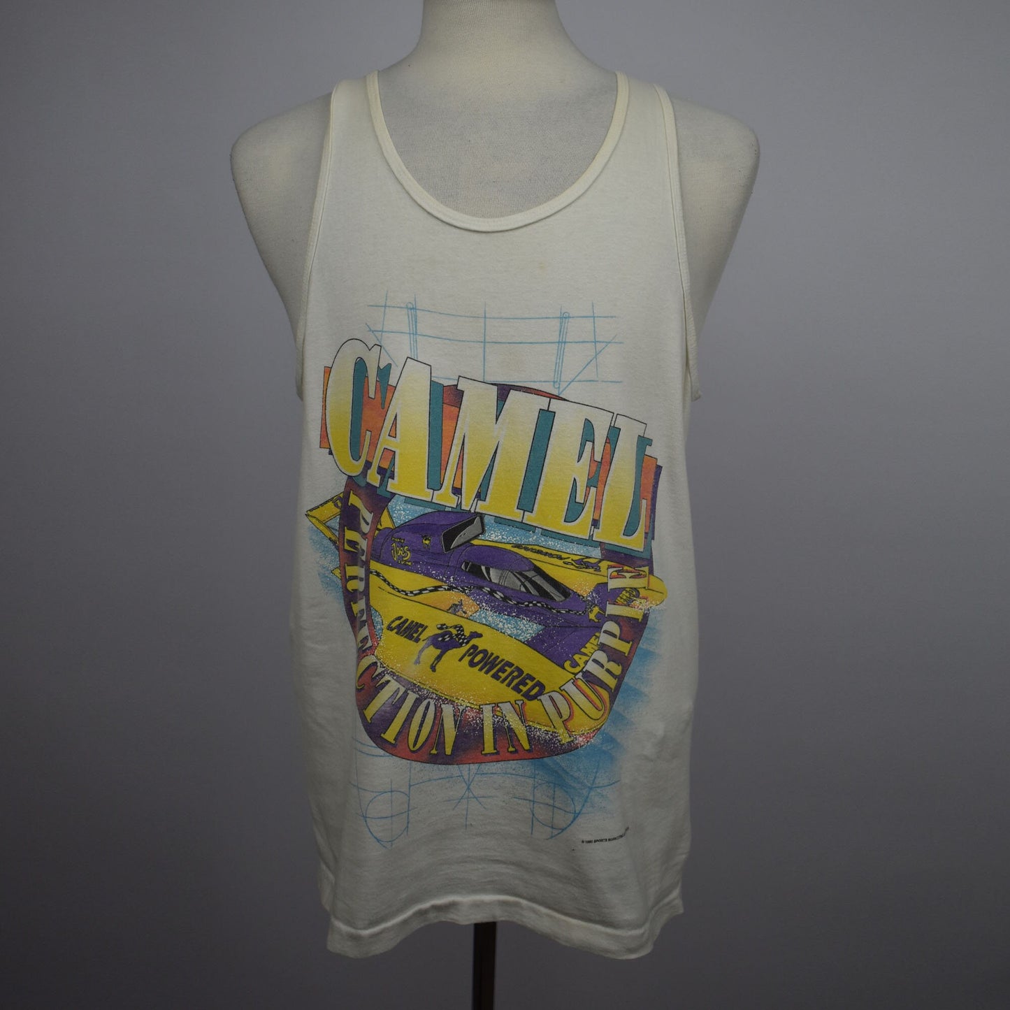 Vintage 1995 Camel Cigarettes Perfection in Purple Tank Top - Made in USA - Size L